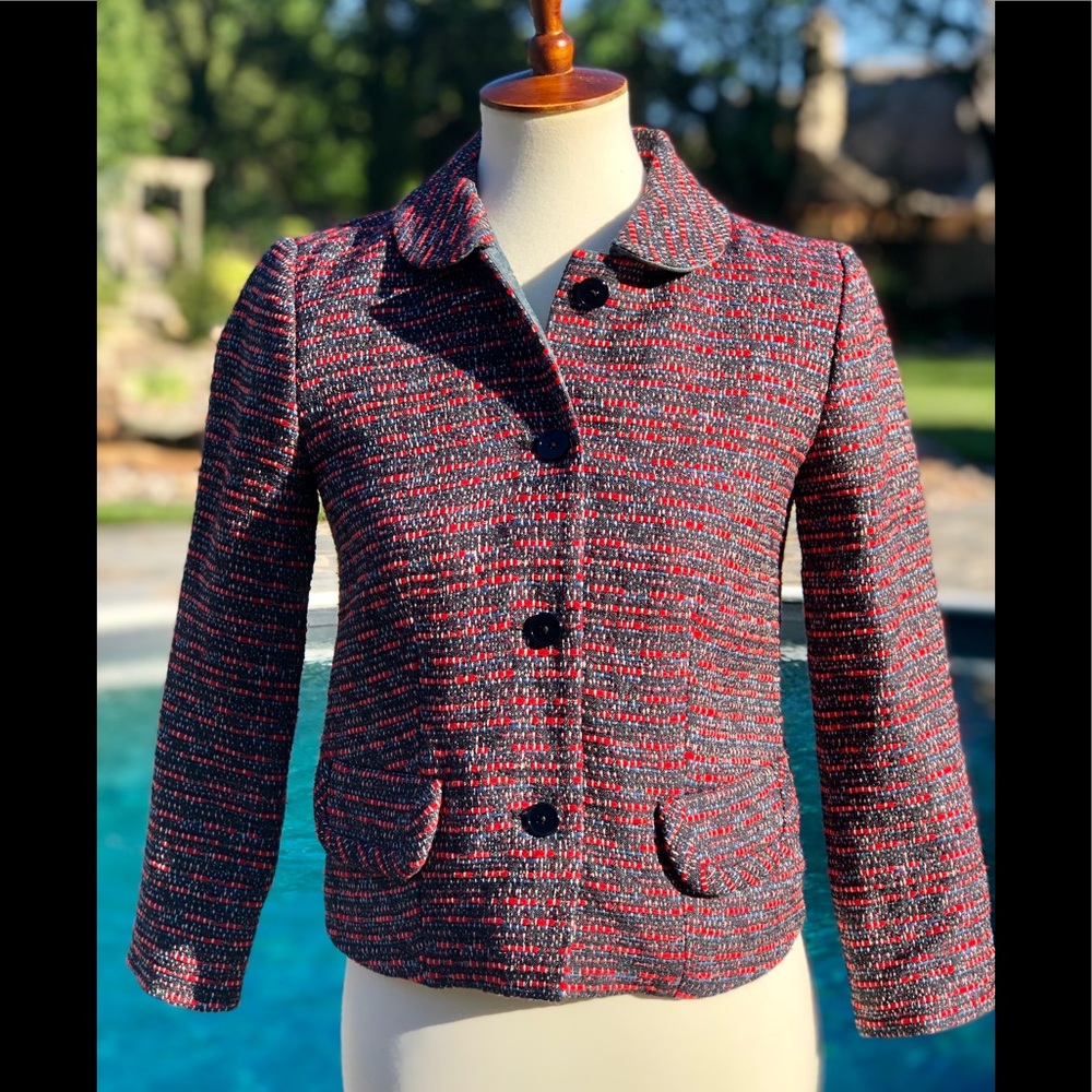 Marc by Marc Jacobs sz XS blazer red/ black/navy - Picture 2 of 8
